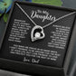 To My Daughter Necklace, Gift for Daughter from Dad, Father Daughter Necklace 3_6_Black