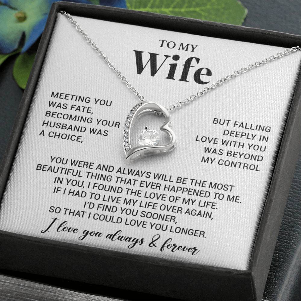 To My Wife Necklace, Anniversary Gift For Wife, Wife Birthday, Gift For Wife 66