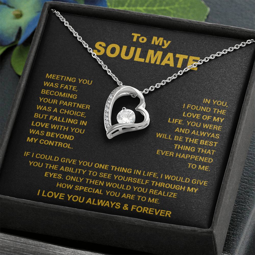 To My Soulmate Necklace, Soulmate Gift, Gift For Girlfriend, Christmas Gift 10_12_Gold