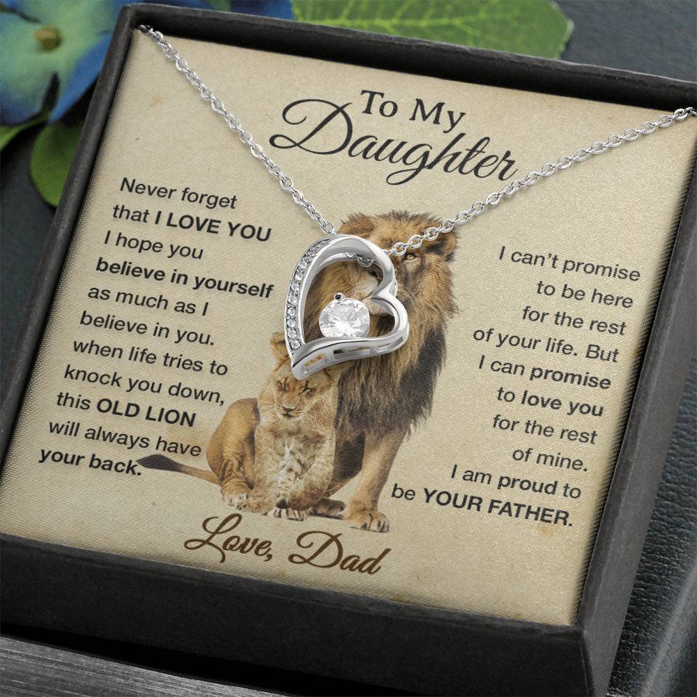 To My Daughter Necklace, Xmas Gift For Daughter From Dad, Daughter Father Lion 7_12