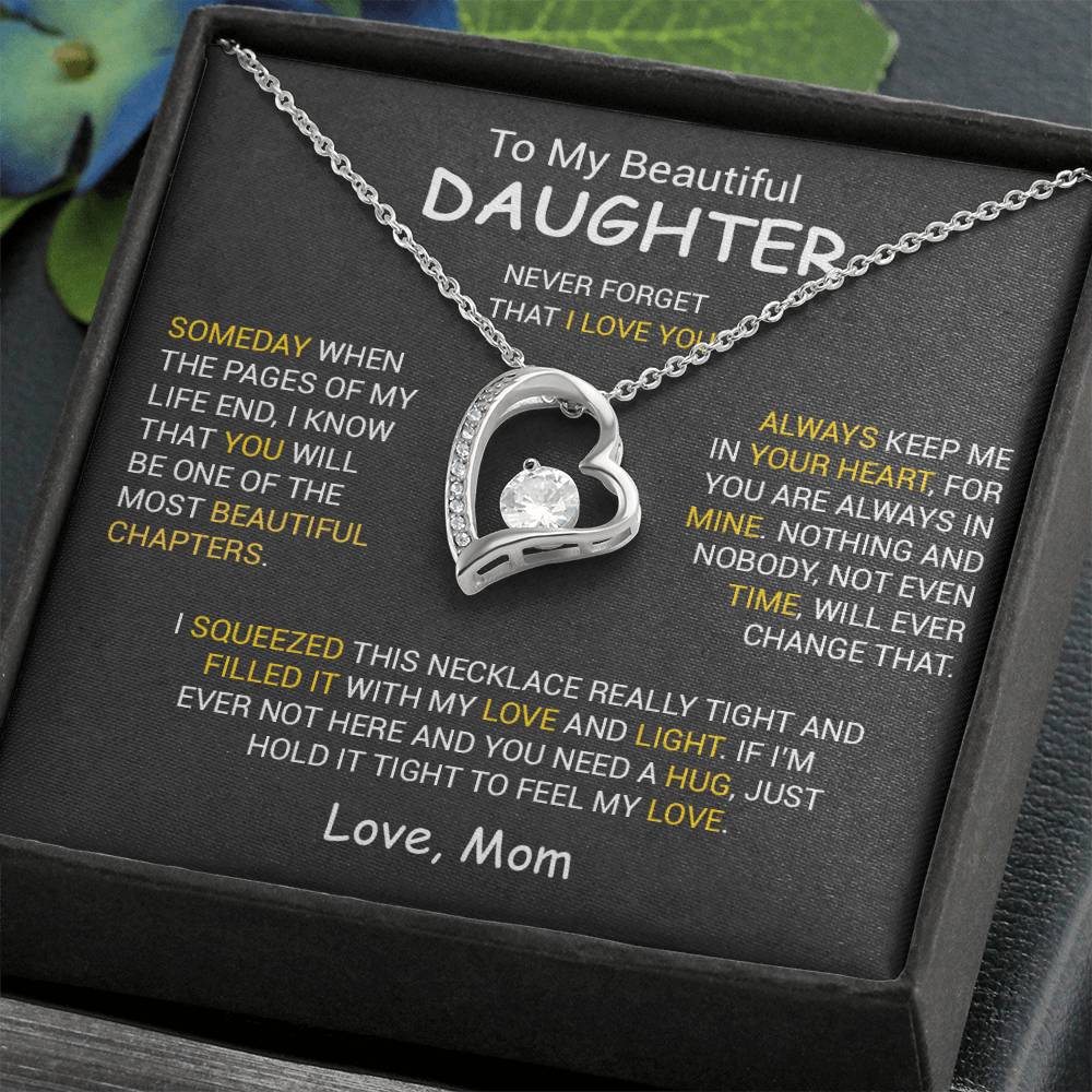 To My Daughter Necklace, Daughter Mother Necklace, Daughter Gift From Dad, Mom 6_12