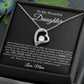 To My Daughter Necklace, Gift for Daughter from mom, Daughter mother Necklace 20_4_Black