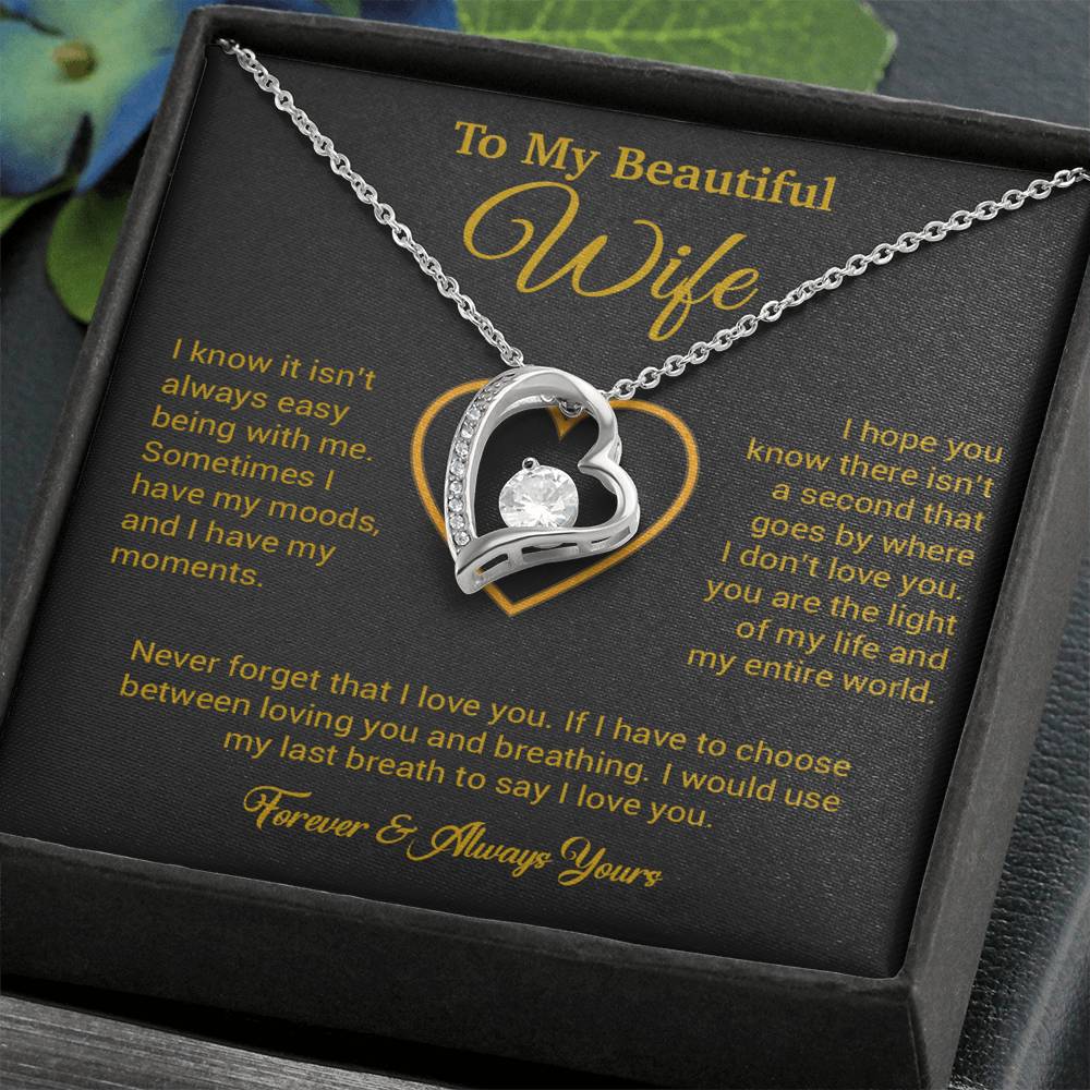 To My Wife Necklace, Gift For Wife, Anniversary Gift For Wife, Necklace For Wife 25_5_Gold