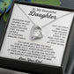 To My Daughter Necklace, Daughter Father Necklace, Daughter Gift From Dad 18_8_White