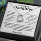 To My Darling Daughter Necklace, Gift for Daughter ,Birthday Gift for Her