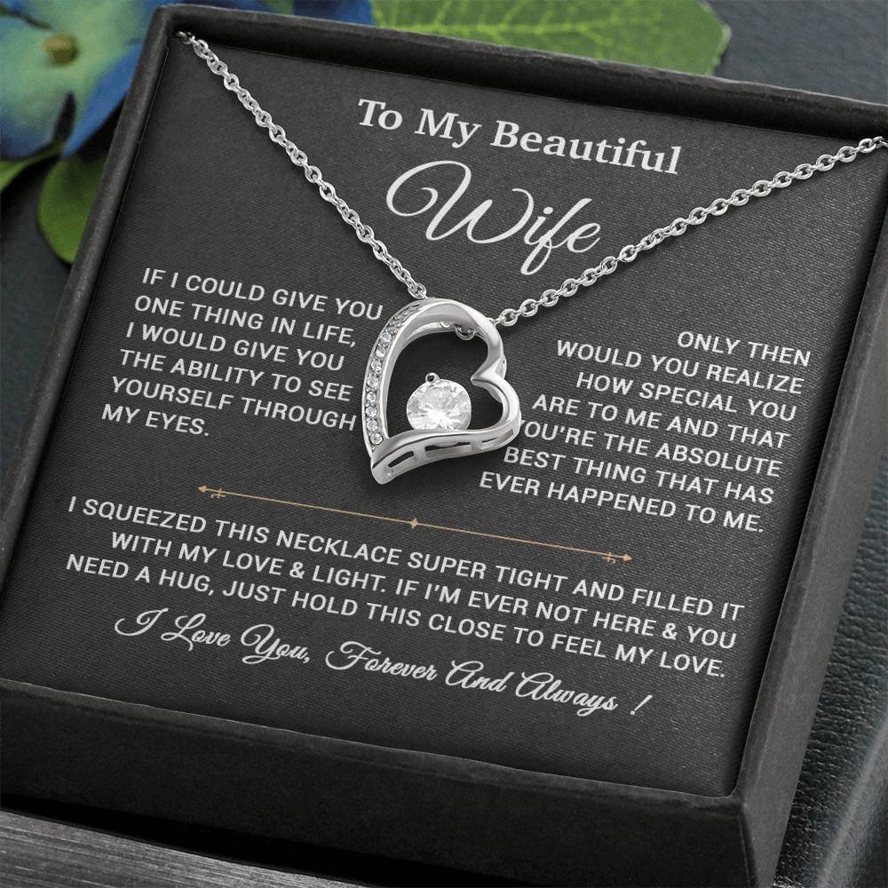 To My Wife Necklace, Gift For Wife, Anniversary Gift,Christmas Gift