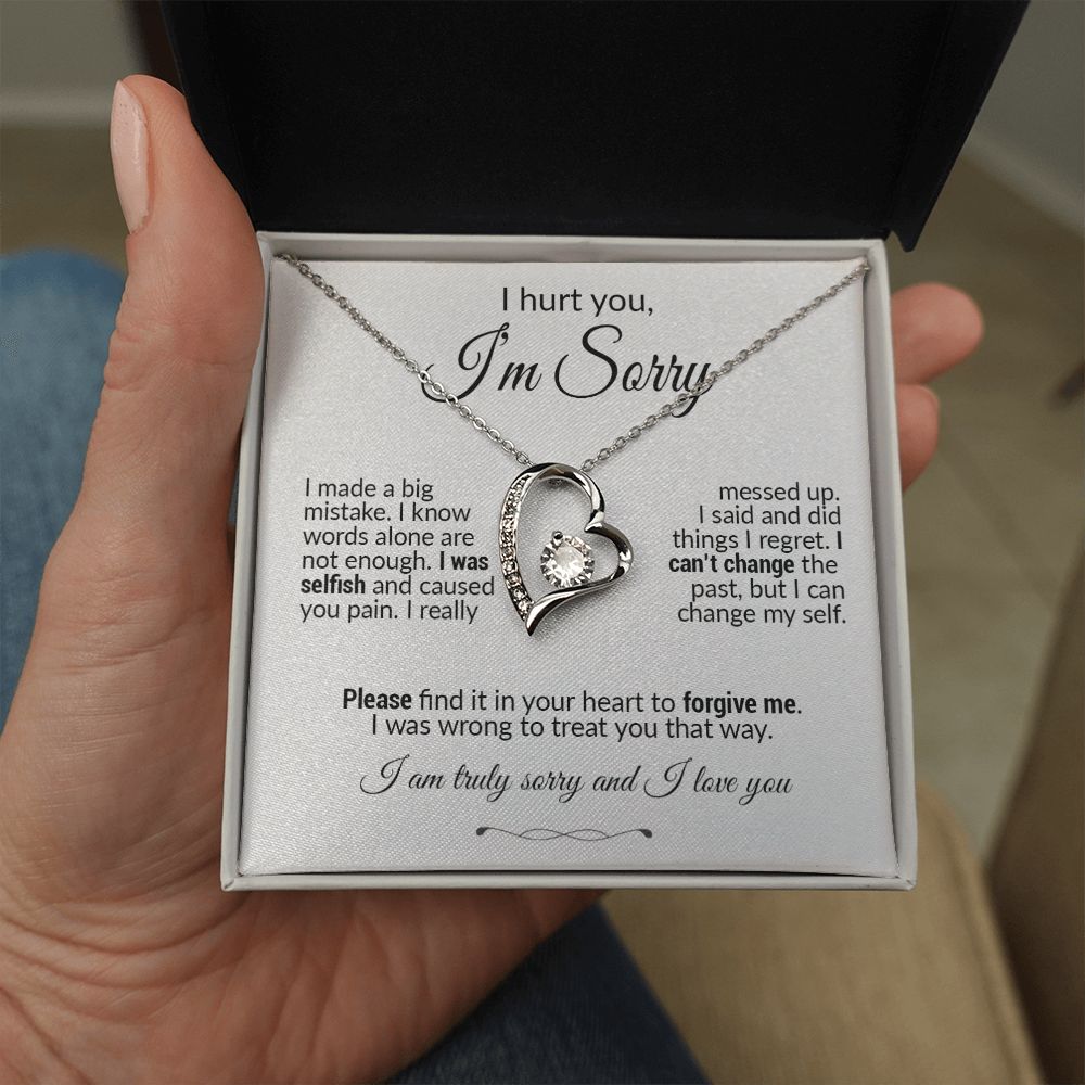 Forgive me Necklace, Apology Jewelry, Sorry Gift Wife, Sorry Gift Girlfriend, Sorry Gift Friend, Sorry Gift
