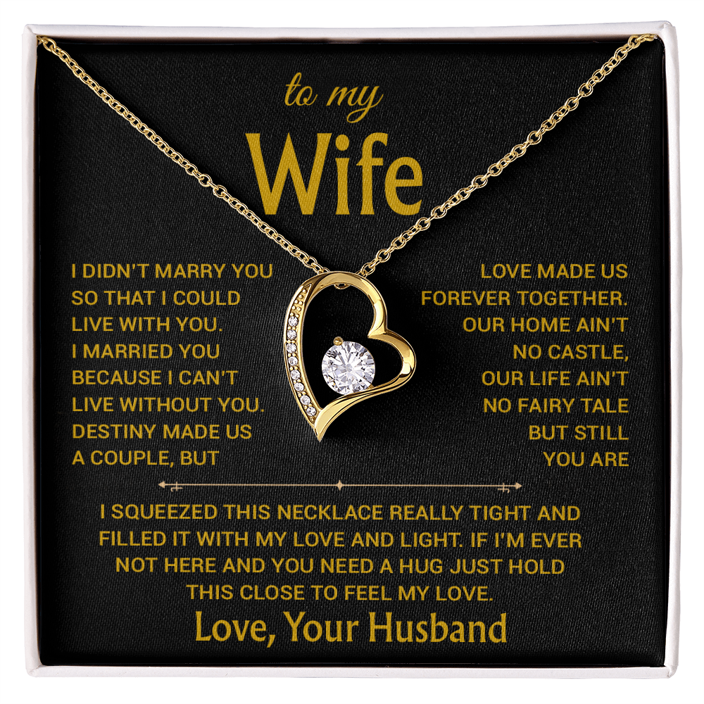 To My Wife Necklace, Christmas Gifts For Women, Anniversary Gift For Wife 17_12_Gold