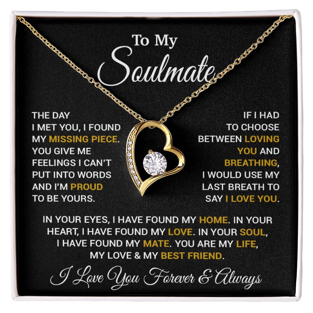 To My Soulmate Necklace, Valentines Day Gift, Gift For Wife, Anniversary Gift 14_2