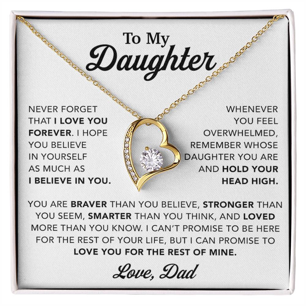 To My Daughter Necklace, Gift for Daughter from Dad, Father Daughter Necklace 26_10