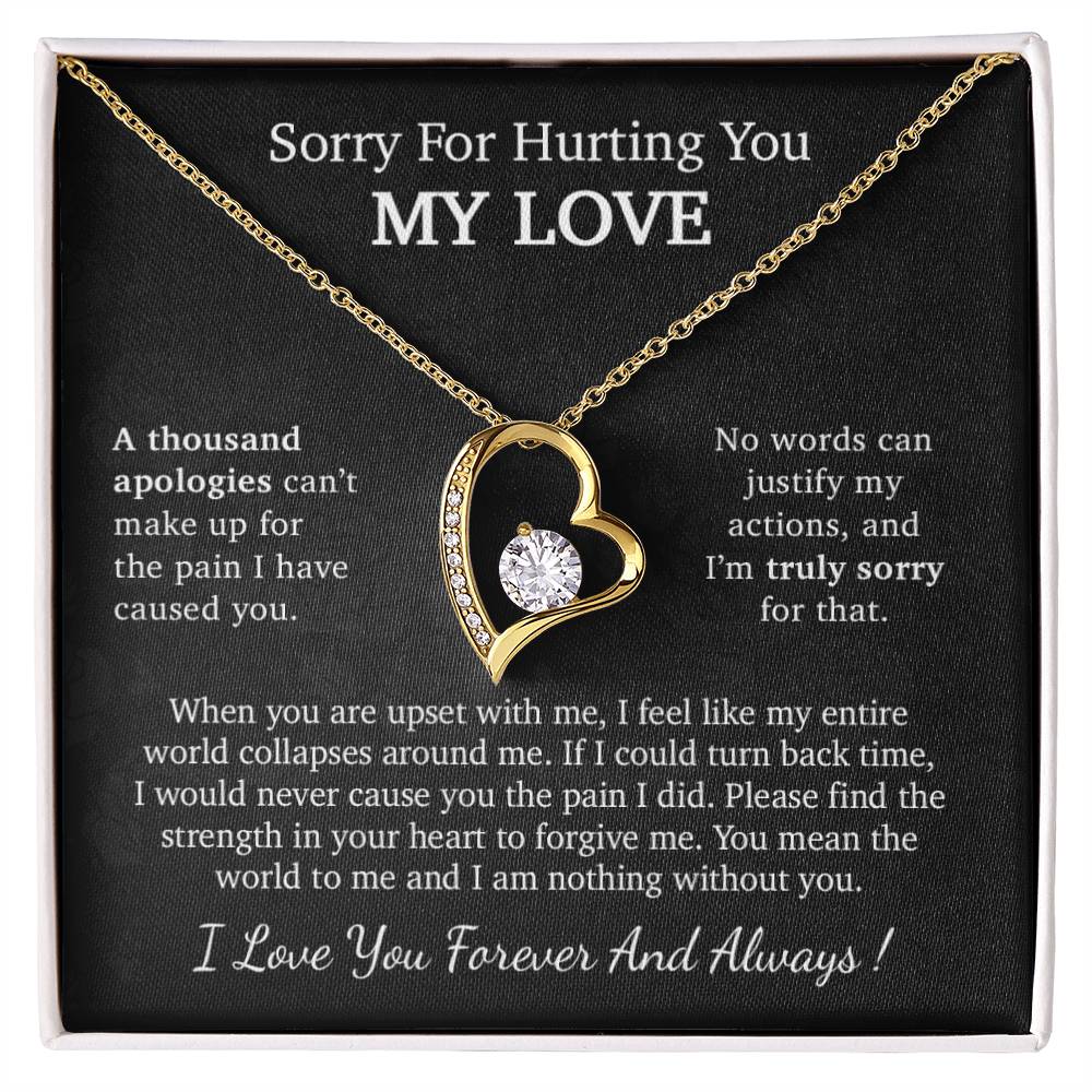 I'm Sorry Necklace Gift, Apology Gift For Her, Forgiveness Gift