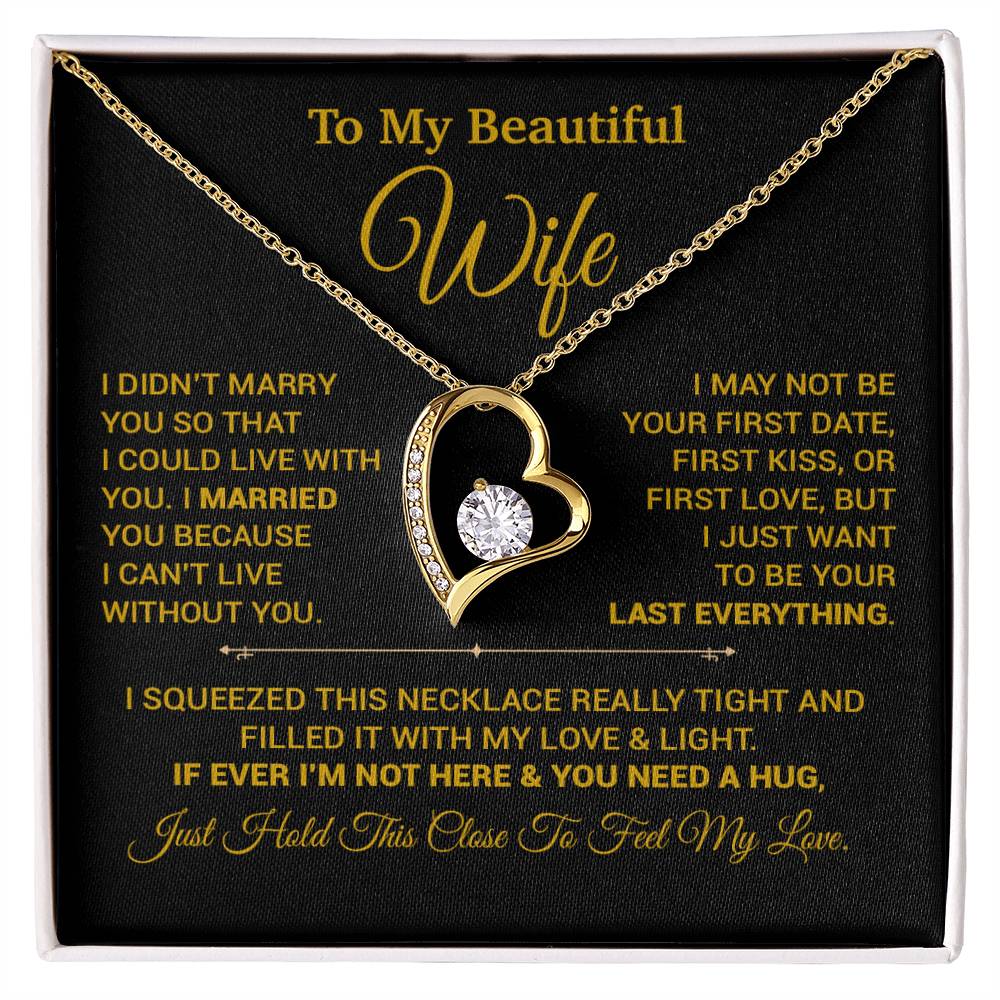 To My Wife Necklace, Christmas Gifts For Women, Anniversary Gift For Wife 9_9_Gold