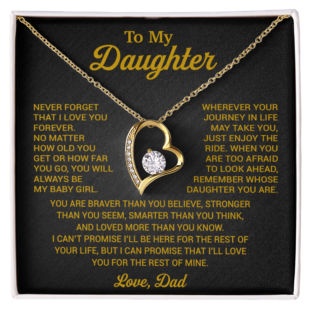 To My Daughter Necklace, Daughter Father Necklace, Daughter Gift From Dad 20_8_Gold