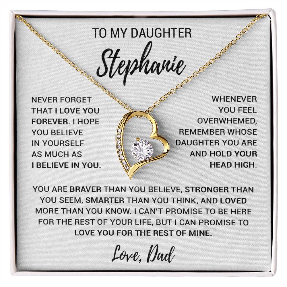 Custom To My Daughter Necklace from Dad, Father Daughter Necklace,  Gift From Dad