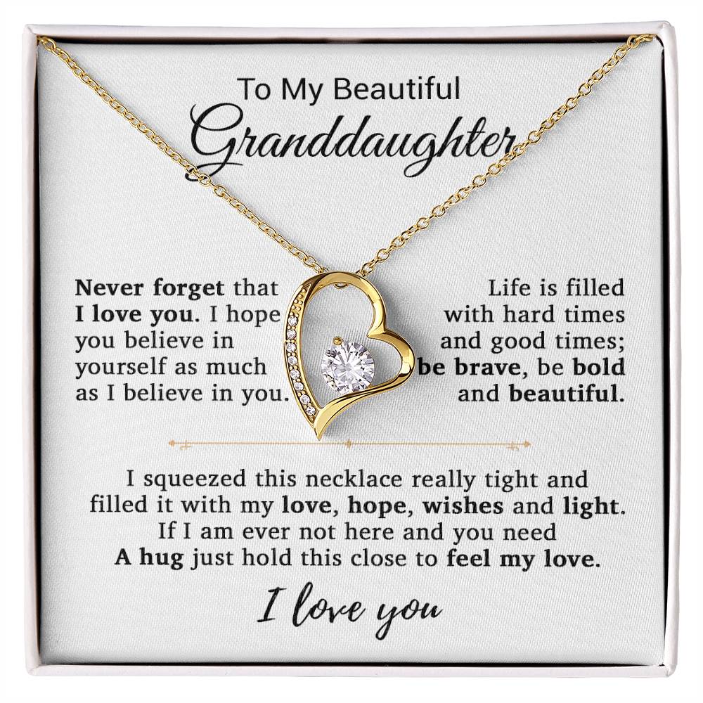 To My Granddaughter Necklace, Birthday Gift For Granddaughter, Birthday Gifts 14_9