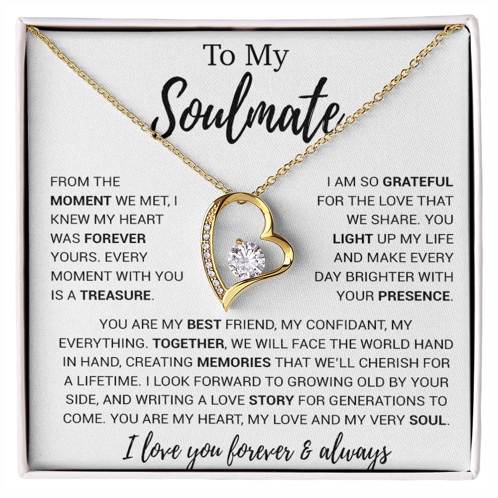 To My Soulmate Necklace, Birthday Gifts For Her, Christmas Gift For Soulmate 30_11_White