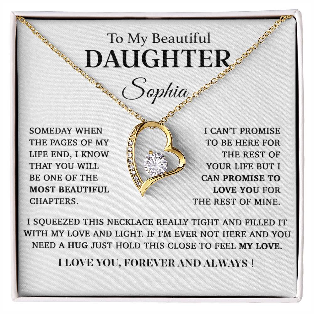 Custom To My Daughter Necklace, Mother Daughter Gifts, Daughter Necklace