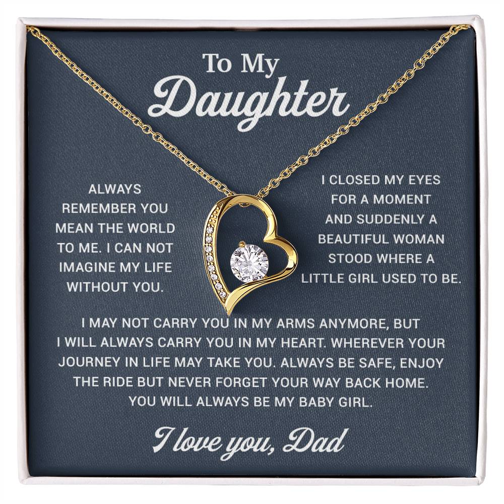 To My Daughter Necklace, Gift for Daughter from Dad, Father Daughter Necklace 2_12