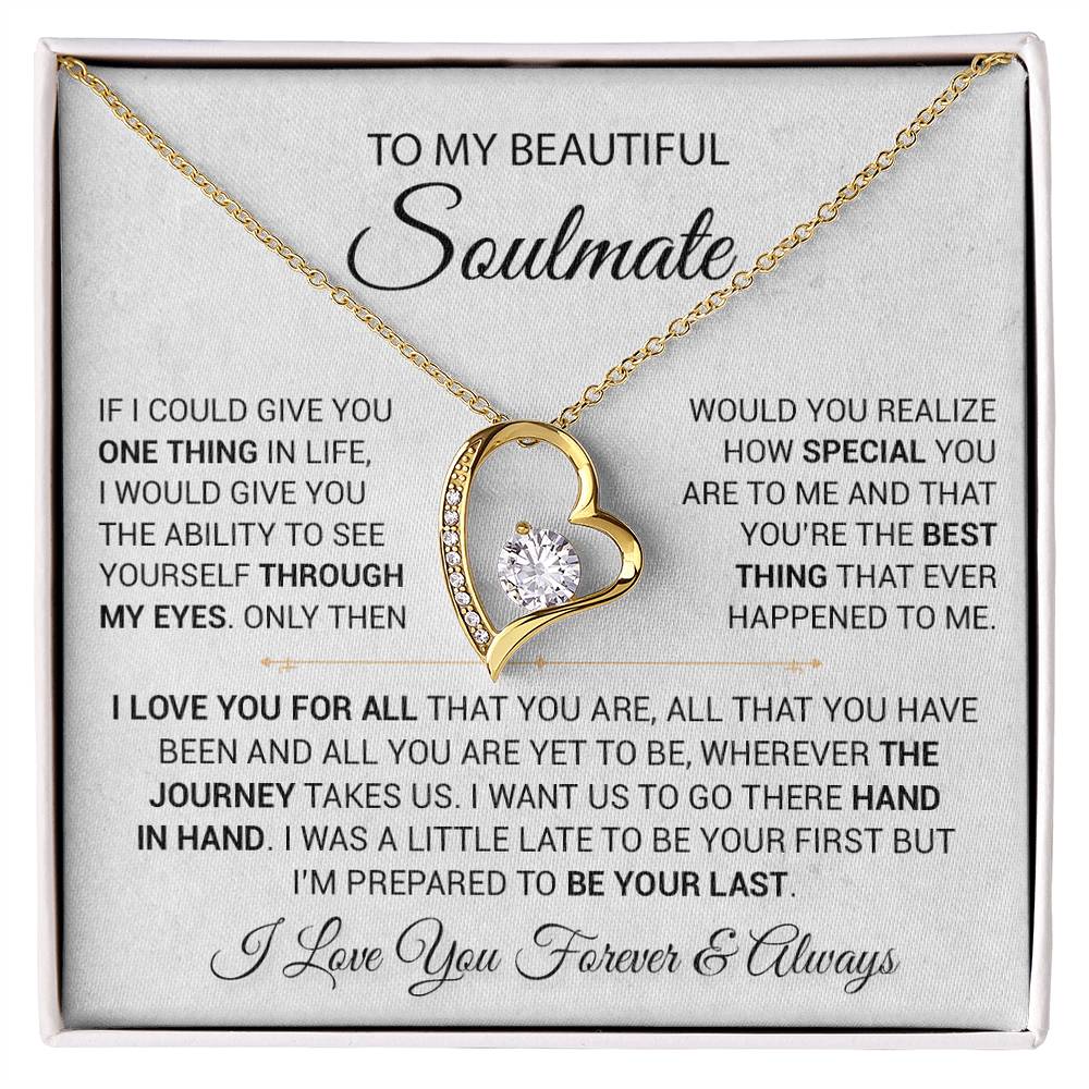 To My Soulmate Necklace, Gift For Wife Girlfriend From Husband, Christmas Gift 9_9_White