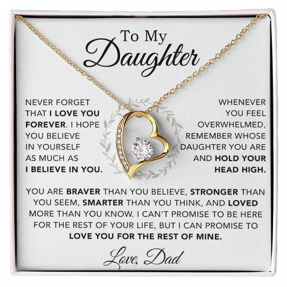 To My Daughter Necklace, Gift for Daughter from Dad, Father Daughter Necklace 27_11