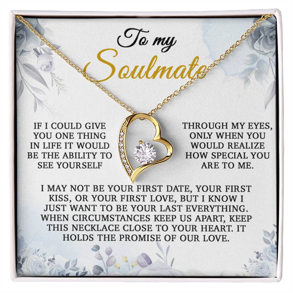 To My Soulmate Gift, Gift for Wife, Girlfriend Necklace, Anniversary Gift, Soulmates Gift