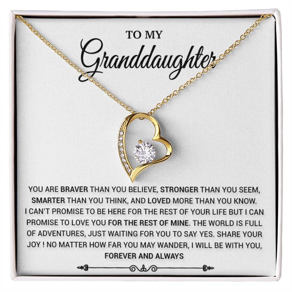 To My Granddaughter Necklace, Birthday Gift For Granddaughter, Birthday Gifts 21_8