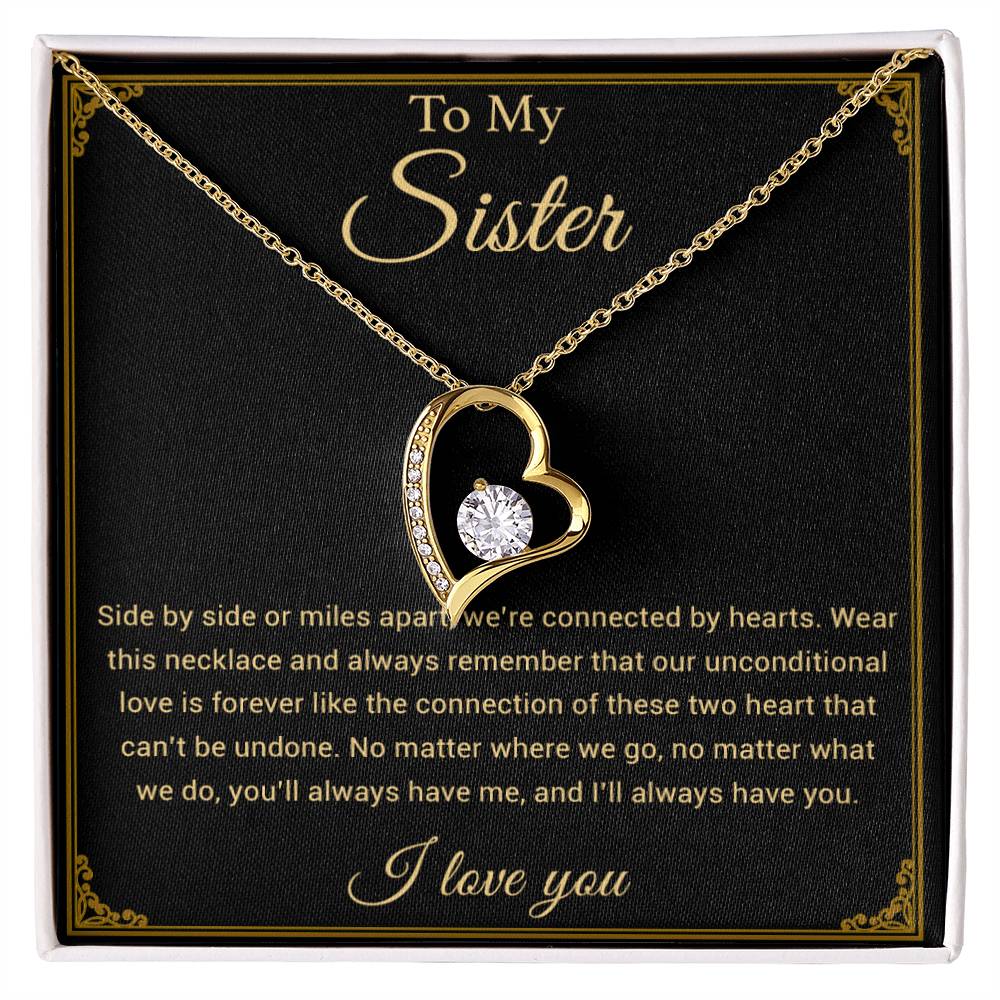 To My Sister Necklace, Brother to Sister, Birthday gift For Sister from Brother