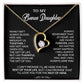 To My Bonus Daughter Necklace, Gift for Bonus Daughter, Step Daughter Birthday 30_9_Black