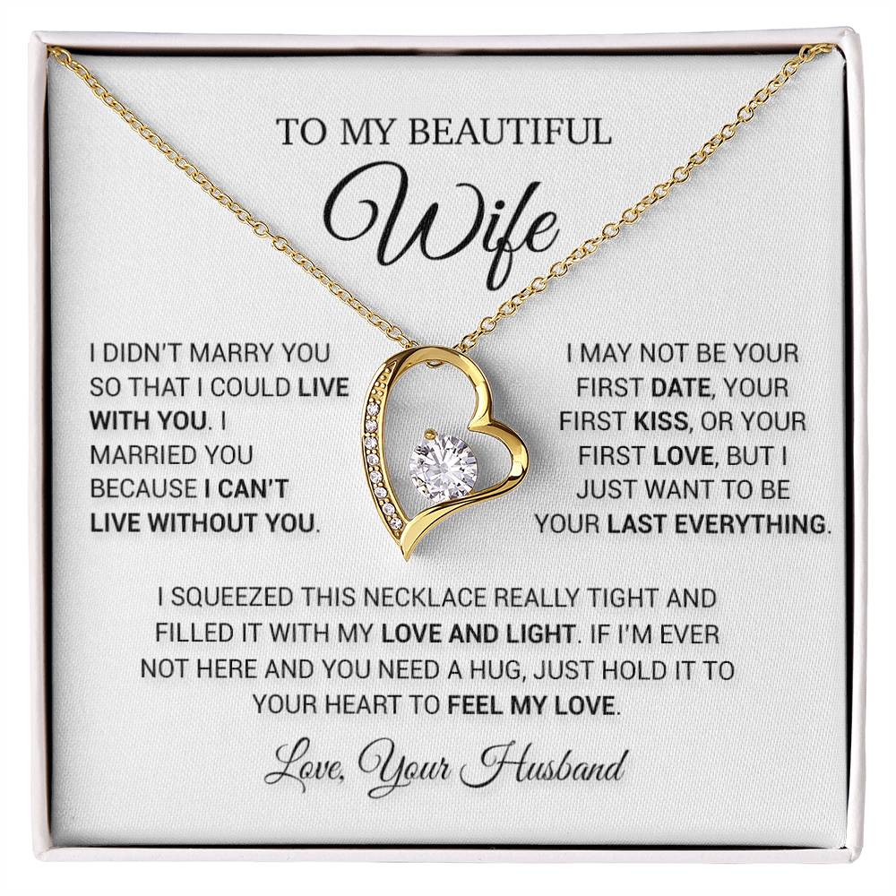 To My Wife Necklace, Wife Christmas Gift, Gift For Her, Christmas Gift