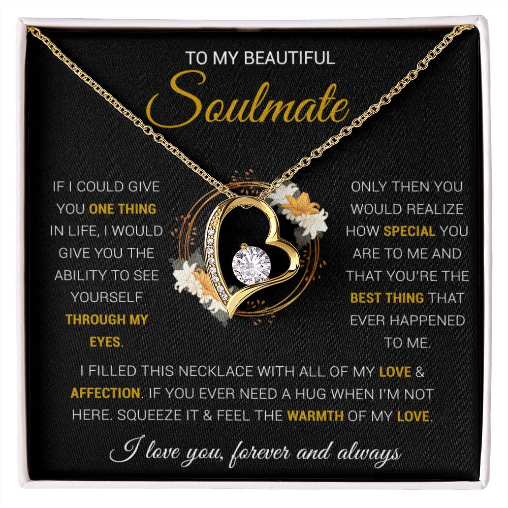 To My Soulmate Necklace Gift For Wife Girlfriend Birthday Anniversary Christmas