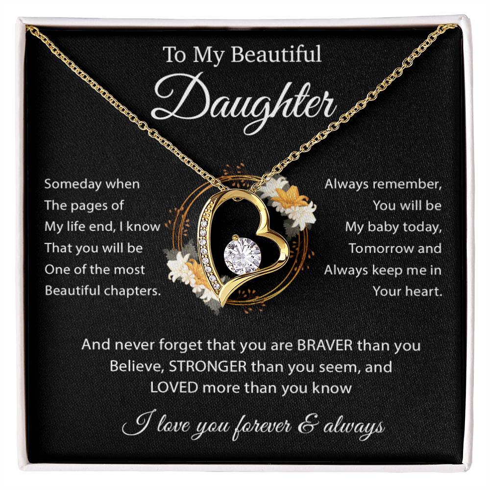 To My Daughter Necklace, Gift To Daughter, Daughter Gift, Christmas Gift Necklace