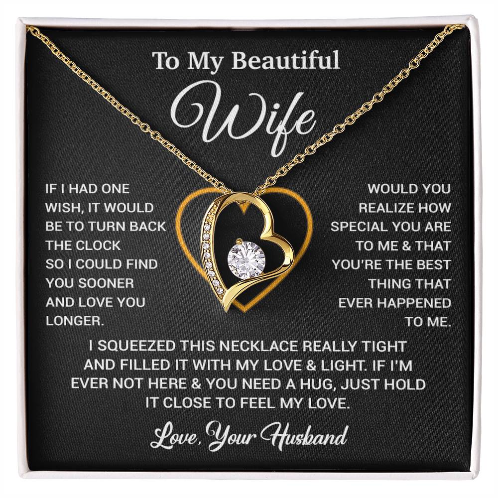 To My Wife Necklace, Gift For Wife, Anniversary Gift For Wife, Necklace For Wife 28_5_Black