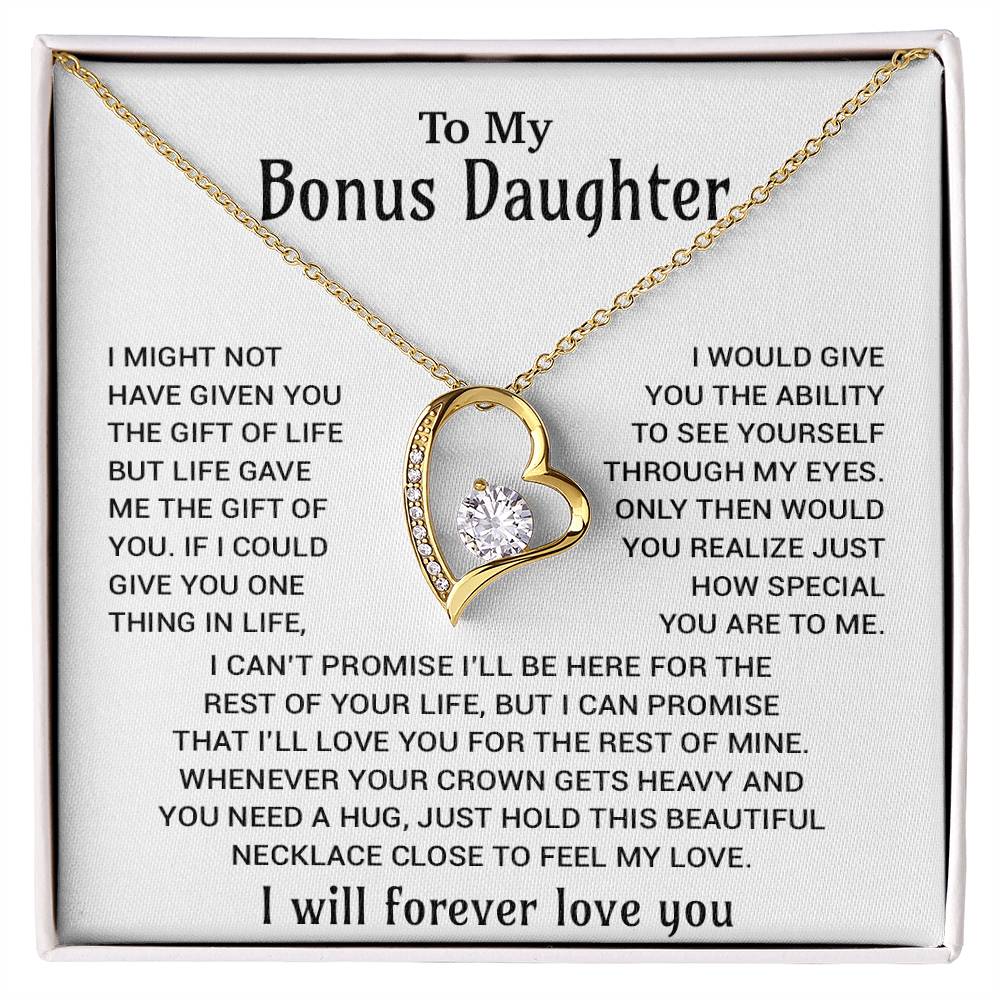 To My Bonus Daughter Necklace, Gift for Bonus Daughter, Step Daughter Birthday 23_11