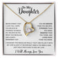 To My Daughter Necklace Gift for Daughter from Dad,Daughter Father Necklace 16_4_White
