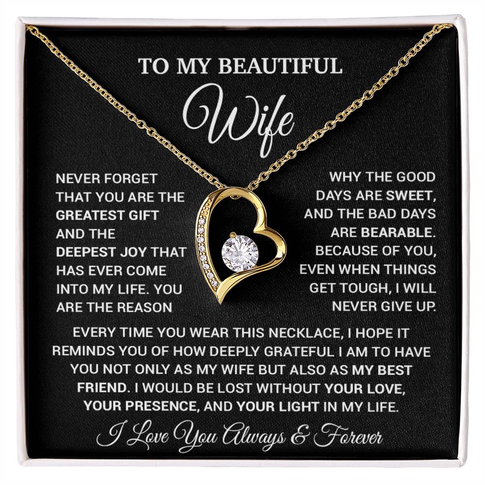 To My Wife Necklace, Christmas Gifts For Wife, Anniversary Cute Gift For Wife_16_9_Black