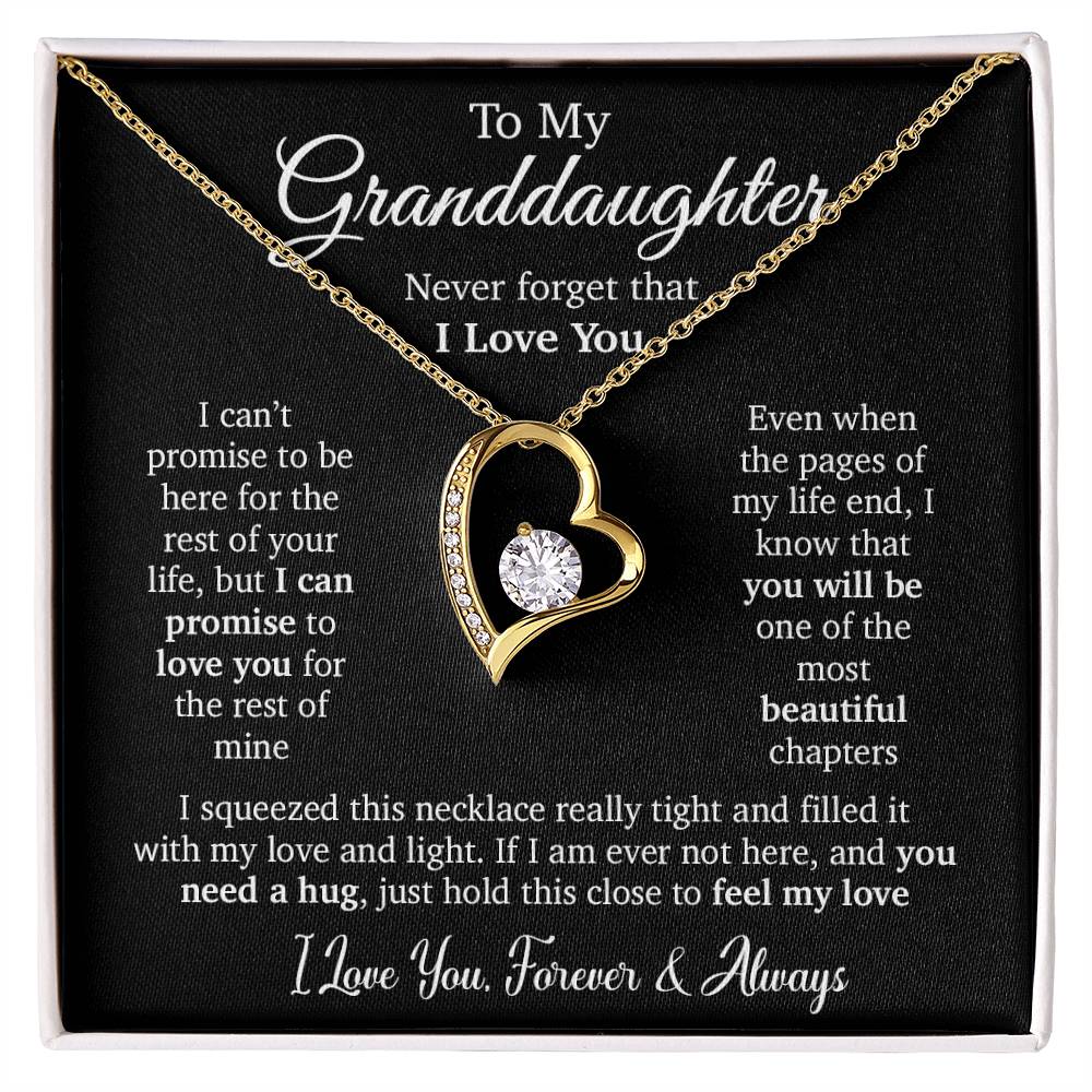 To My Granddaughter Necklace,Granddaughter Christmas Gift,Granddaughter Birthday Gift