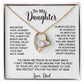 To My Daughter Necklace, Gift for Daughter from Dad, Father Daughter Necklace 3_6_White