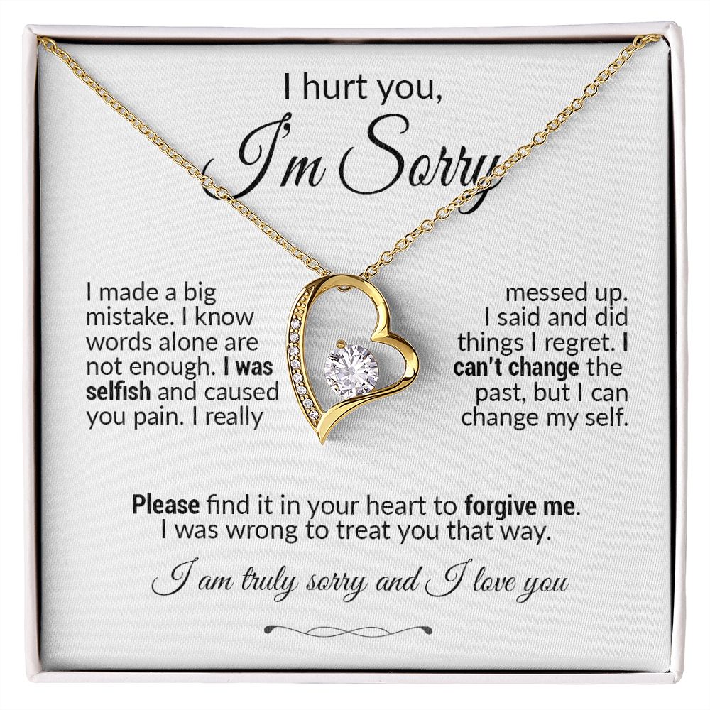 Forgive me Necklace, Apology Jewelry, Sorry Gift Wife, Sorry Gift Girlfriend, Sorry Gift Friend, Sorry Gift
