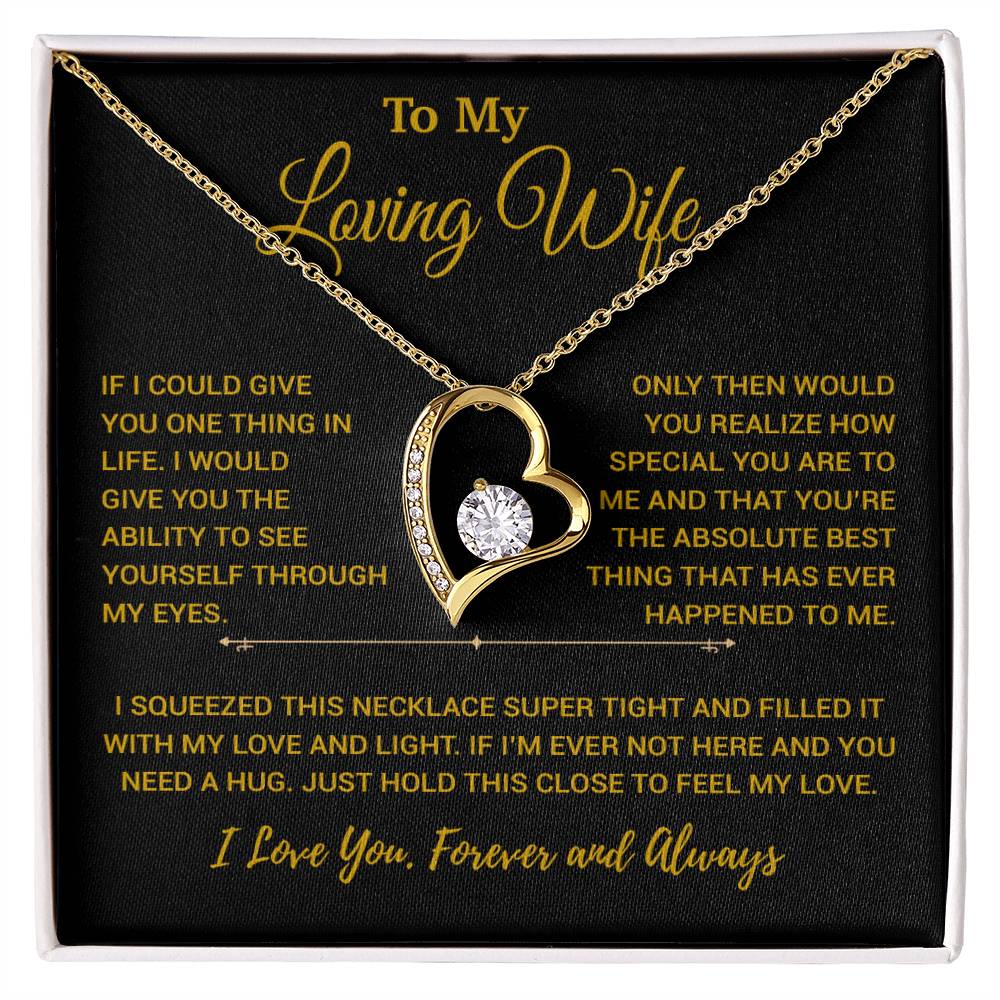 To My Loving Wife Necklace, Vanlentines Gifts For Women, Anniversary Gift For Wife