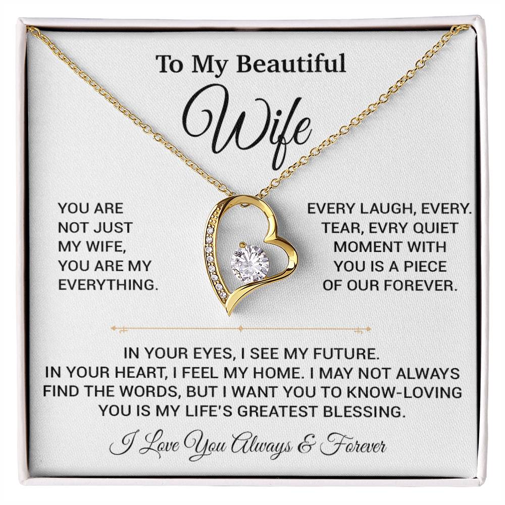 To My Wife Necklace, Christmas Gifts For Women, Anniversary Gift For Wife 10_9_White