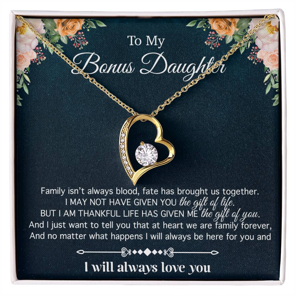 To My Bonus Daughter, Gift For Bonus Daughter Necklace, Step Daughter Necklace