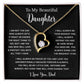 To My Daughter Necklace, Gift for Daughter from Dad, Father Daughter Necklace  6_5_Black