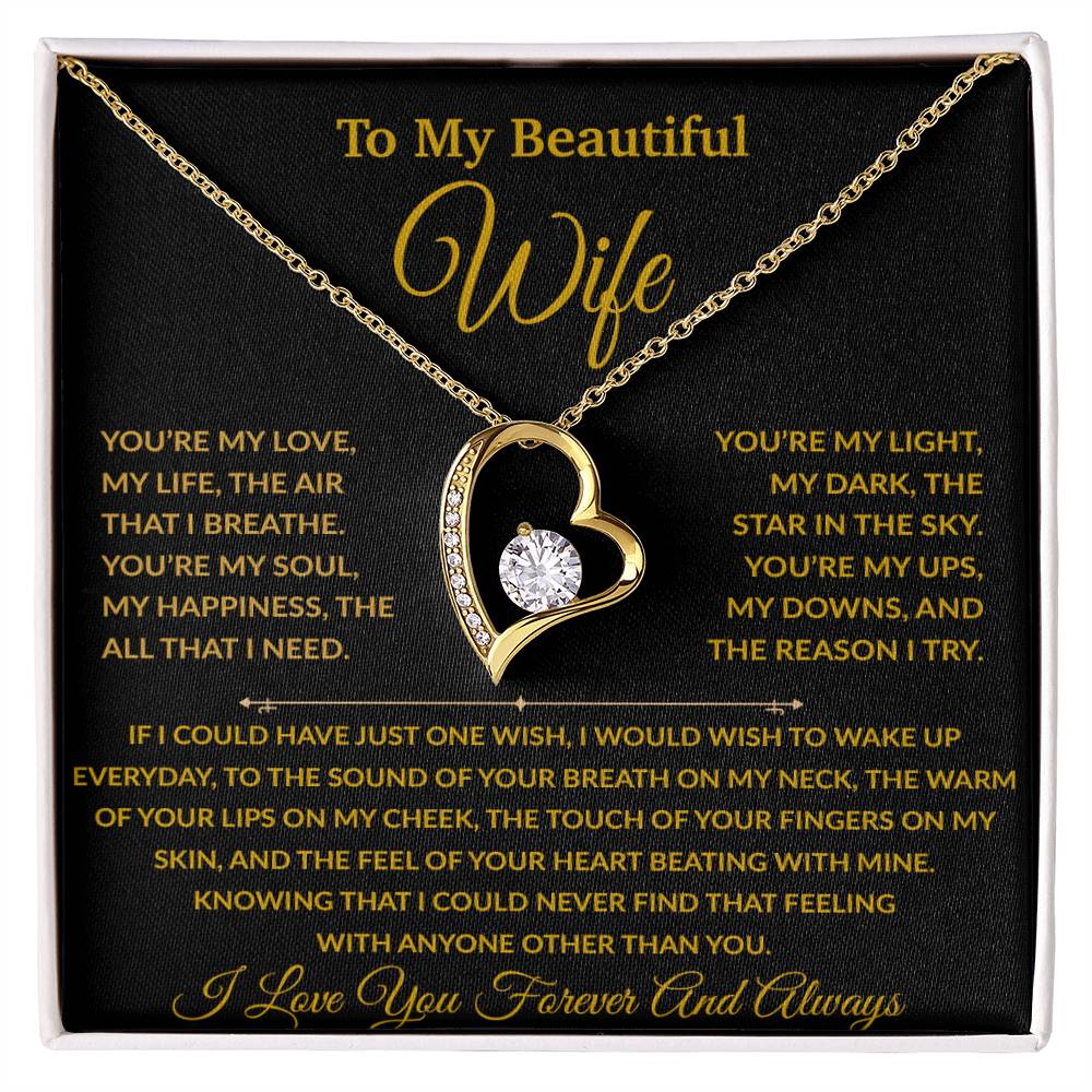 To My Wife Necklace, Christmas Gifts For Women, Anniversary Gift For Wife 8_9_Gold
