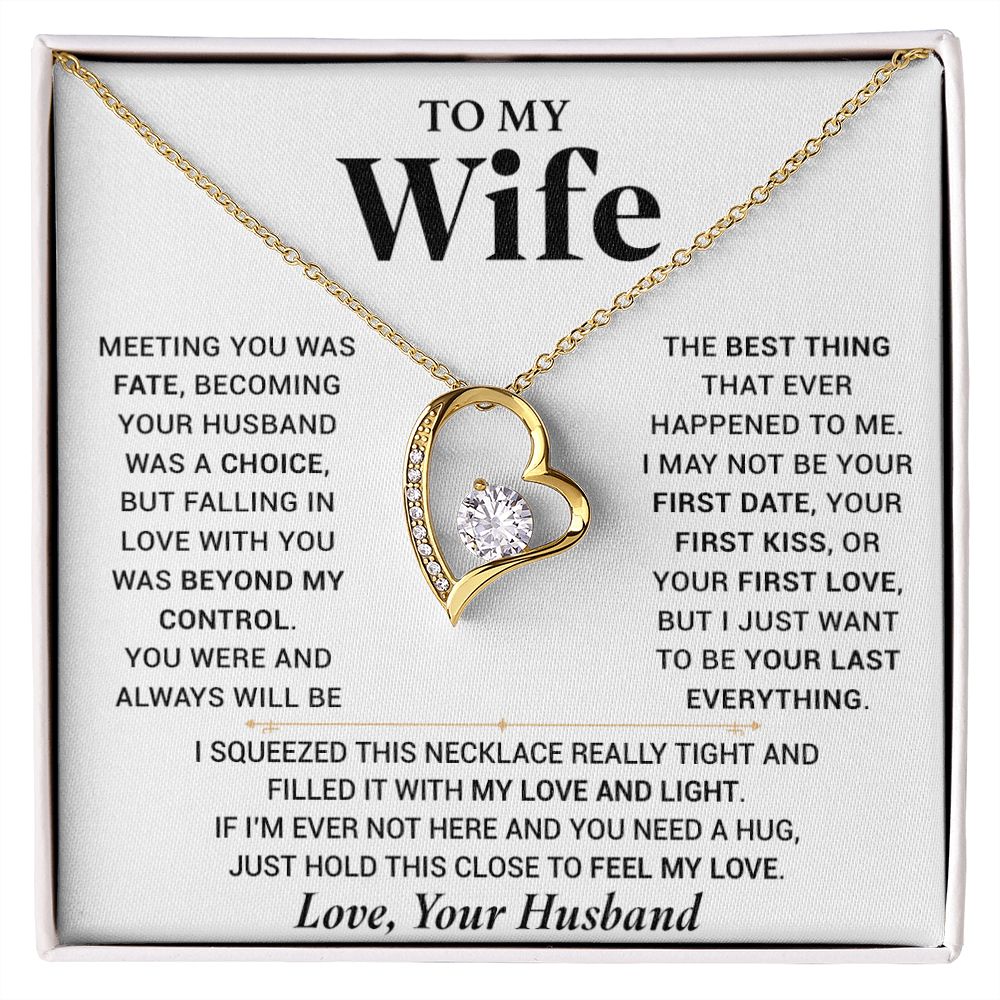 To My Wife Necklace, Anniversary Gift For Wife, Wife Birthday, Gift For Wife 000