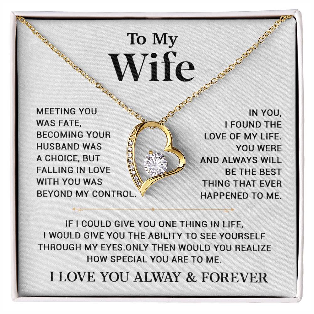 To My Wife Necklace, Gift For Wife, Anniversary Gift For Wife, Christmas Gift 20_11 White