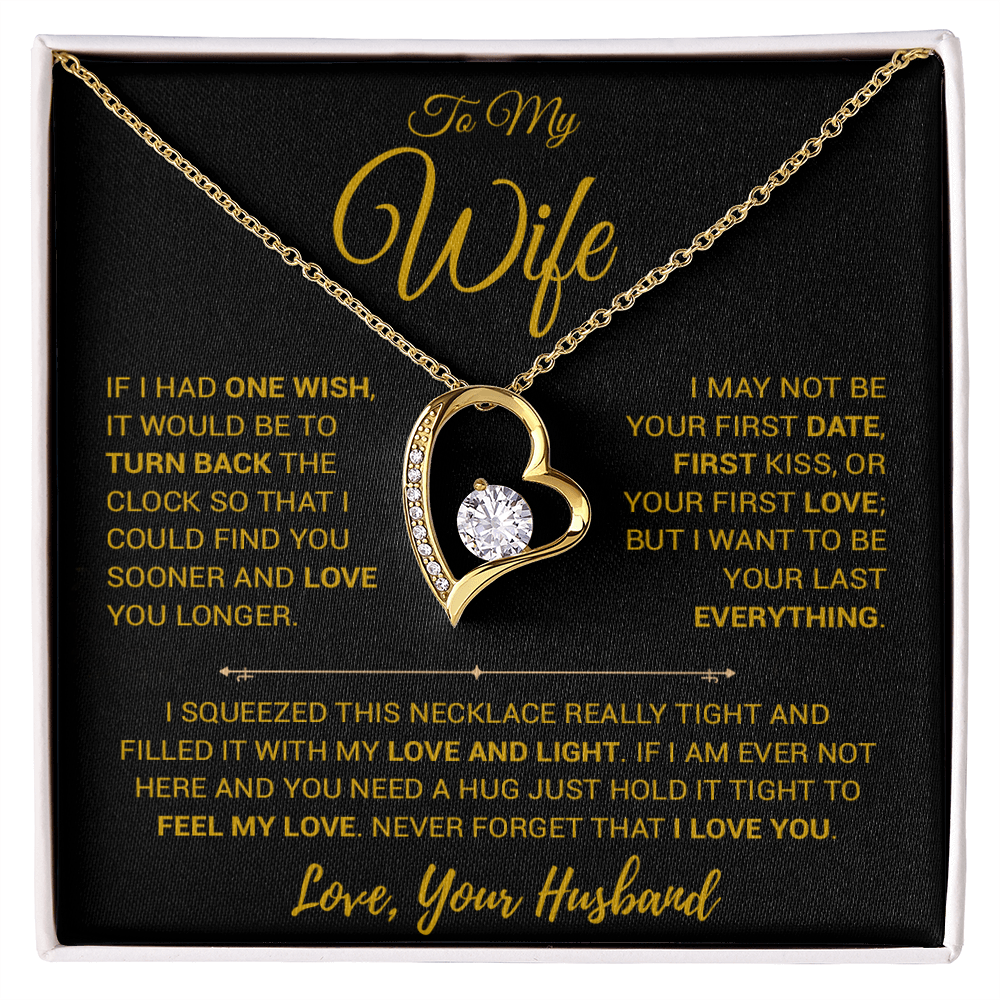 To My Wife Necklace, Gift For Wife, Anniversary Gift For Wife, Christmas Gift 14_2_Gold