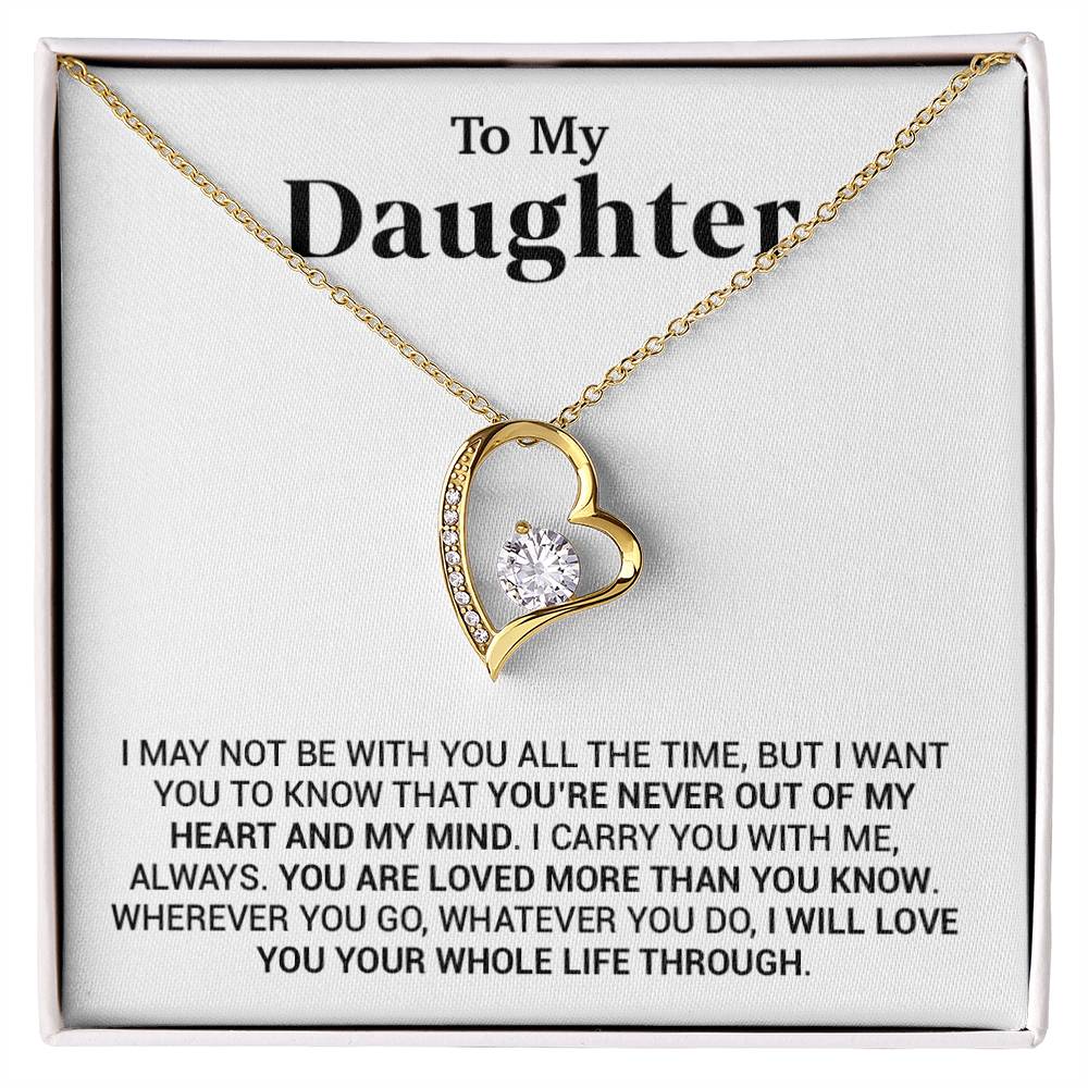 To My Daughter Necklace, Daughter Father Necklace, Daughter Gift From Dad, Mom77