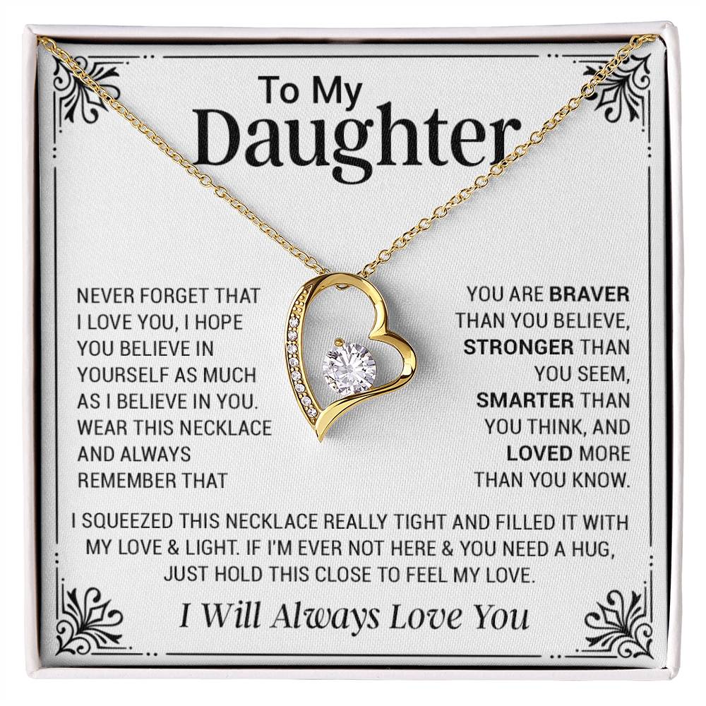 To My Daughter Necklace, Gift For Daughter From Dad, Mother Daughter Gifts