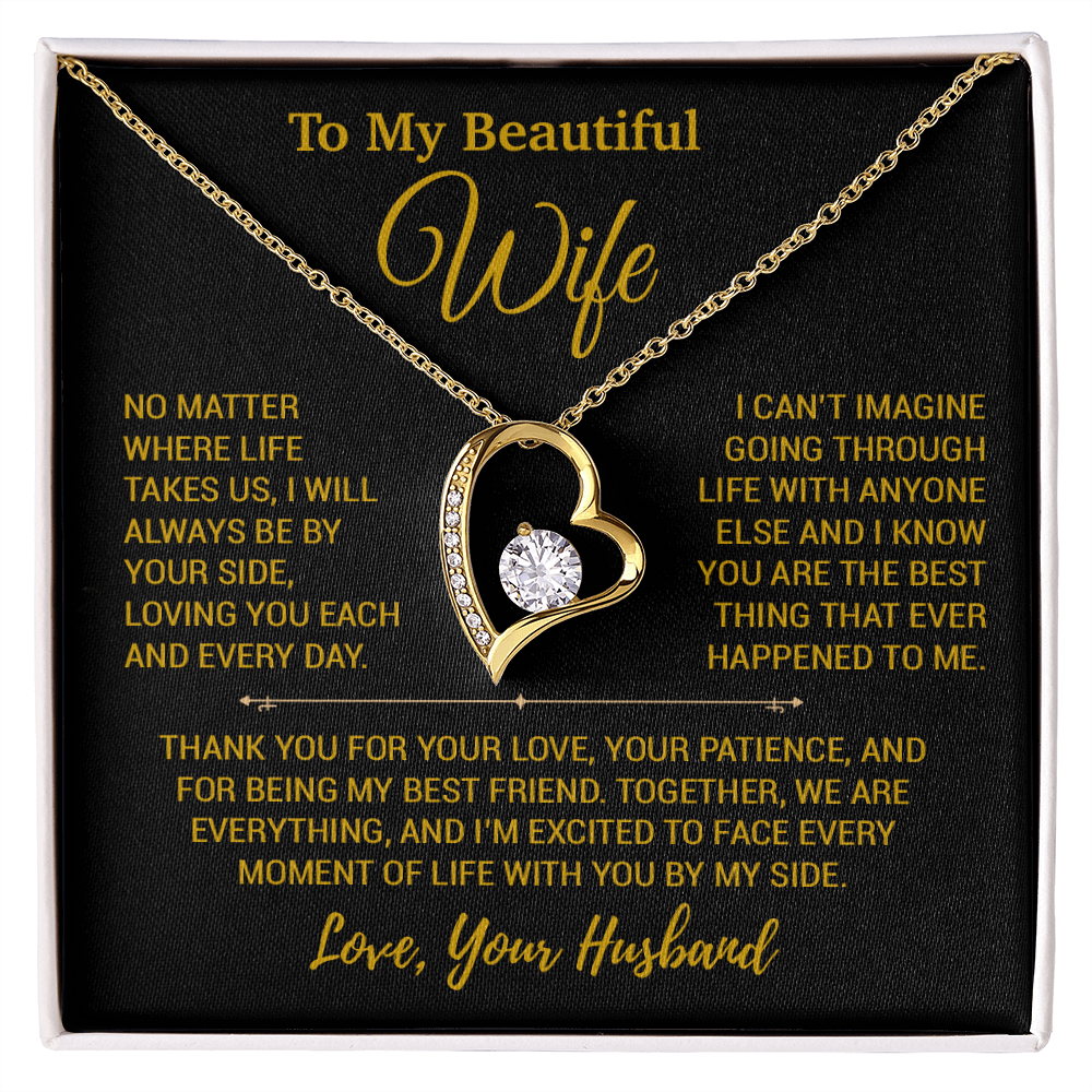 To My Wife Necklace, Christmas Gifts For Women, Anniversary Gift For Wife 26_12_Gold