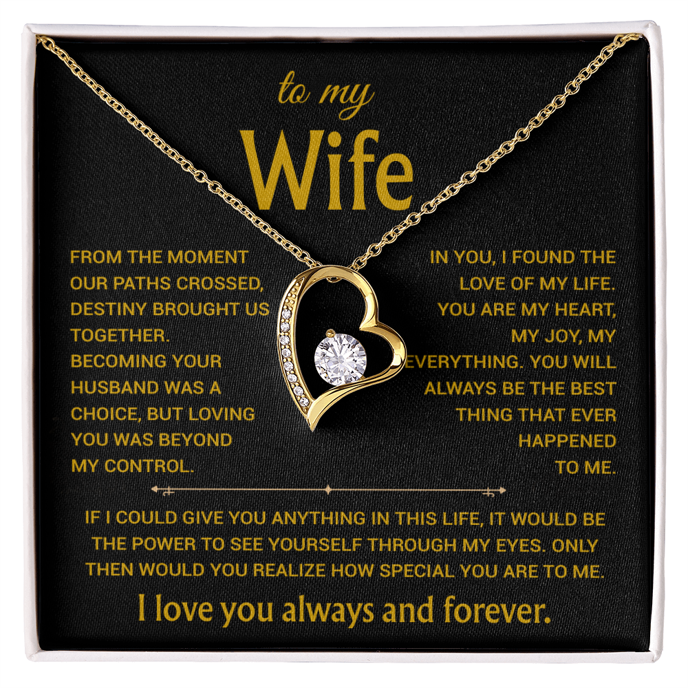 To My Wife Necklace, Christmas Gifts For Women, Anniversary Gift For Wife 6_1_Gold